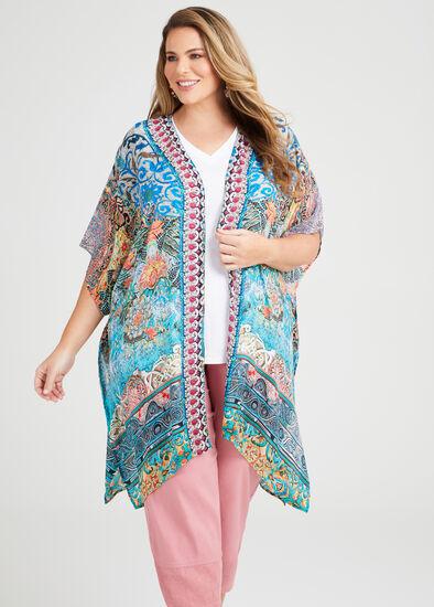 Natural Mosaic Kimono, , hi-res