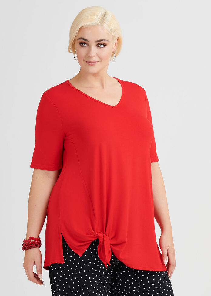 Bamboo Side Tie Top, , hi-res