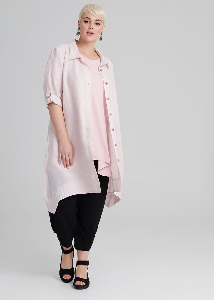 Peony Linen Shirt, , hi-res