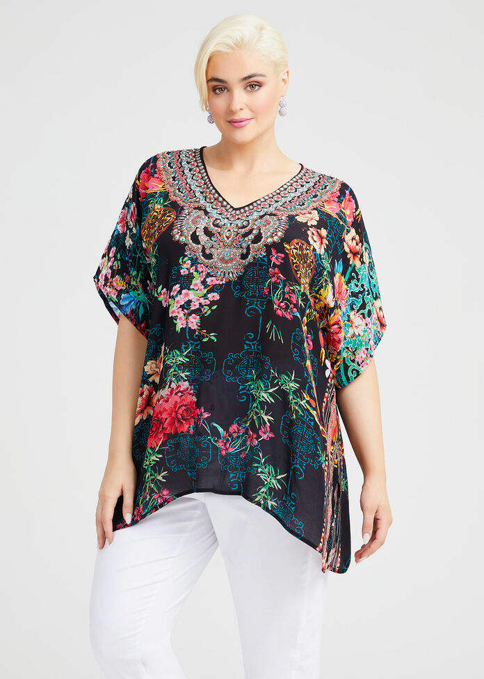 Natural Flower Power Top, , hi-res