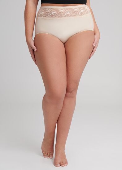 Plus Size Lacey Bonded Leg Brief