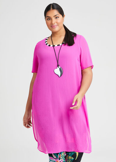 Plus Size Chiffon Sandra Overlay Tunic