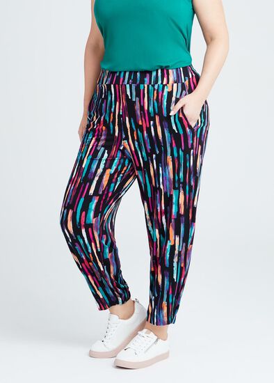 Plus Size Bamboo Abstract Sia Knit Pant