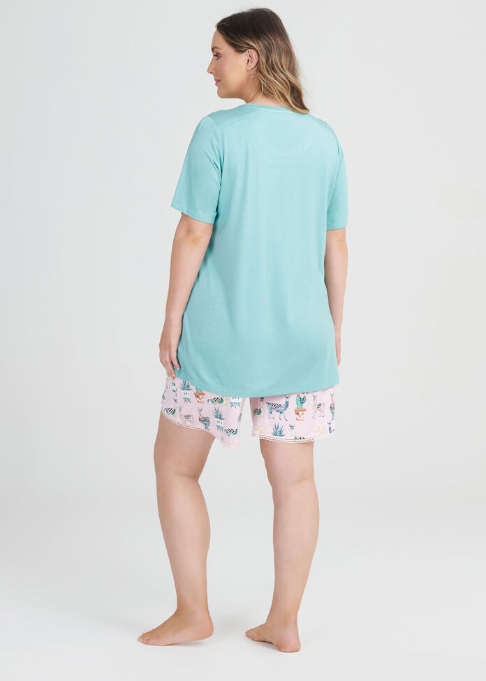 Bamboo Llama Pj Top, , hi-res