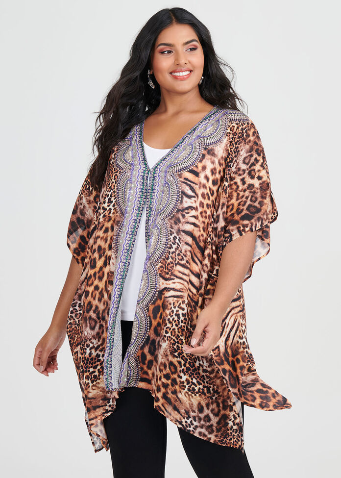 Running Wild Viscose Kimono, , hi-res