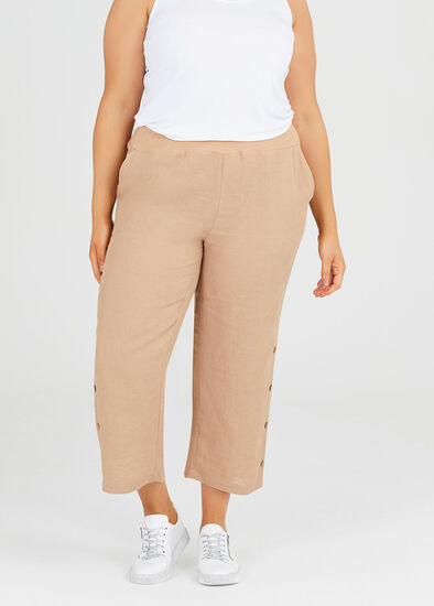 Plus Size Drift Linen Crop Pant