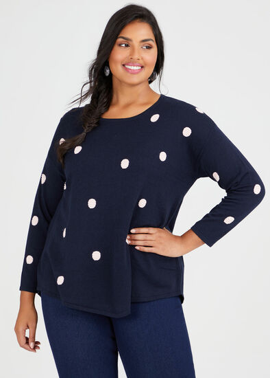 Plus Size Bamboo Cotton Spot Jumper