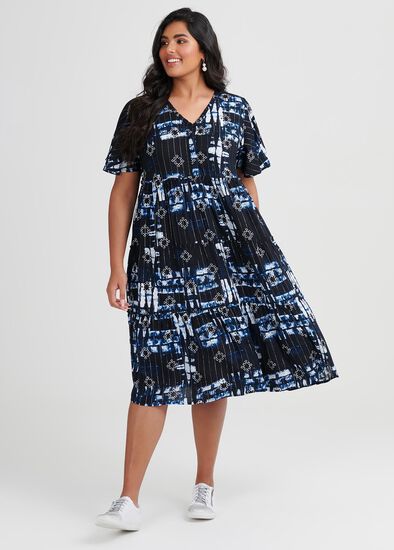 Plus Size Shibori Ecovero Dress