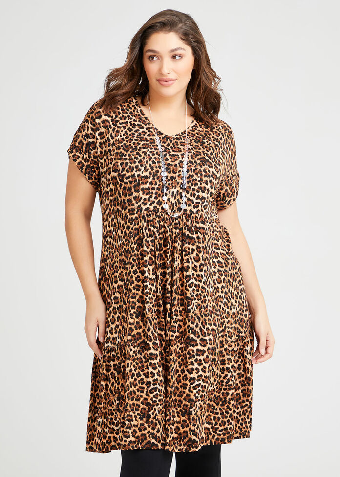 Bamboo Animal Frill Dress, , hi-res