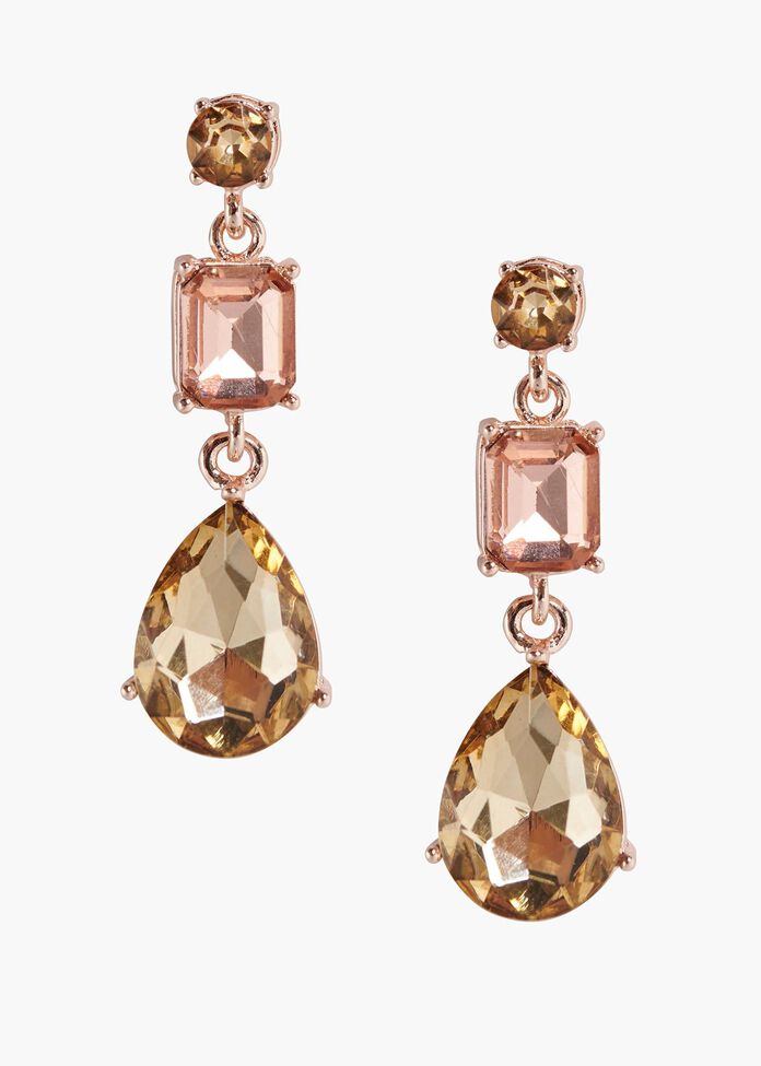 Citrine Crystal Earrings, , hi-res