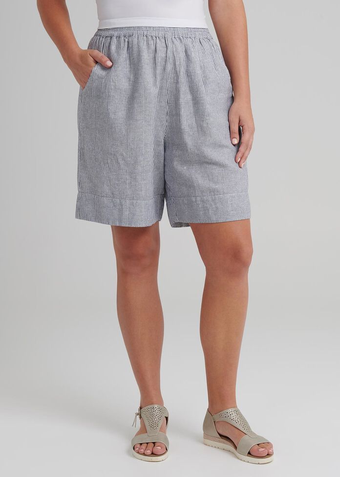 Coastal Stripe Linen Short, , hi-res