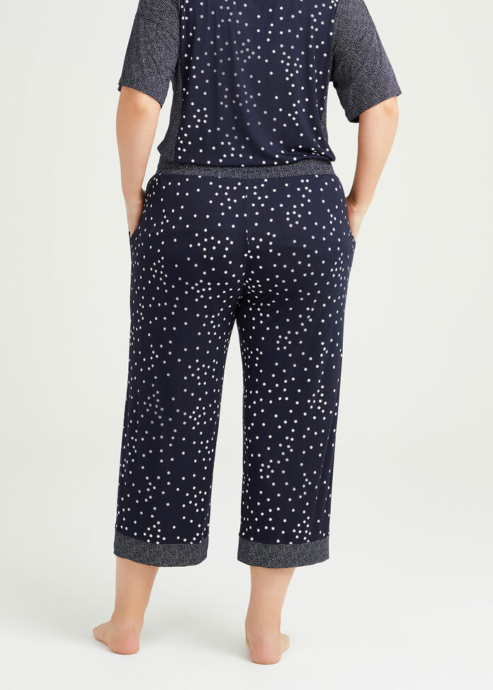 Bamboo Mini Stars Pyjama 3/4 Pant, , hi-res