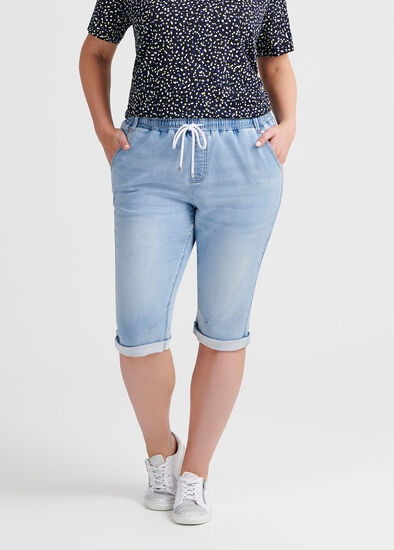 Plus Size The Easy Fit Crop Denim Jogger