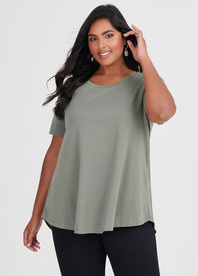 Plus Size Organic Crew Swing Basic Tee