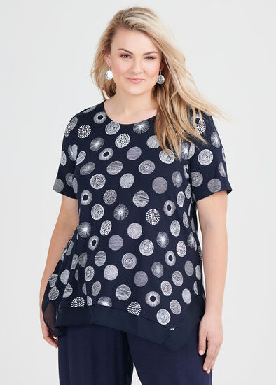 Plus Size Bamboo Fun Circles Top