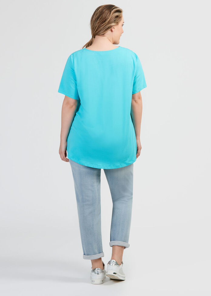 Organic V-neck Swing Basic Tee, , hi-res