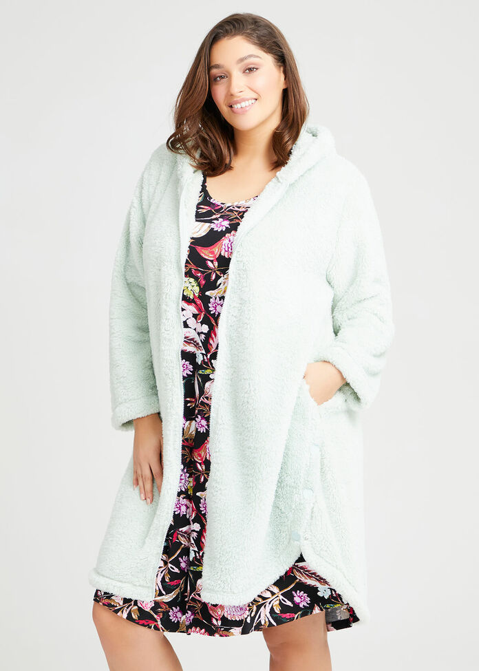 Cosy Zip Hoodie Dressing Gown, , hi-res