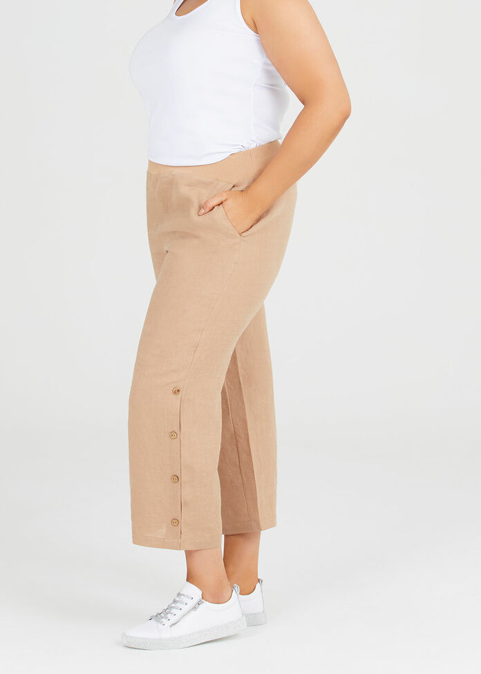 Drift Linen Crop Pant, , hi-res