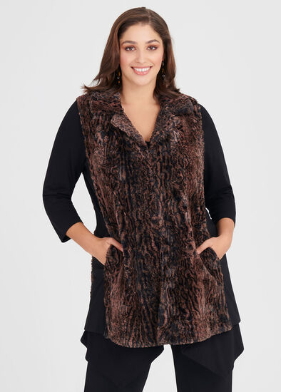 Plus Size Wild Ways Faux Fur Vest