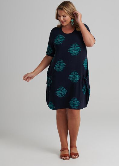 Plus Size Ripple Spot Bamboo Dress