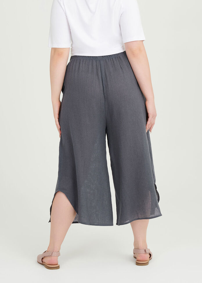 Linen Swansea Crop Pant, , hi-res