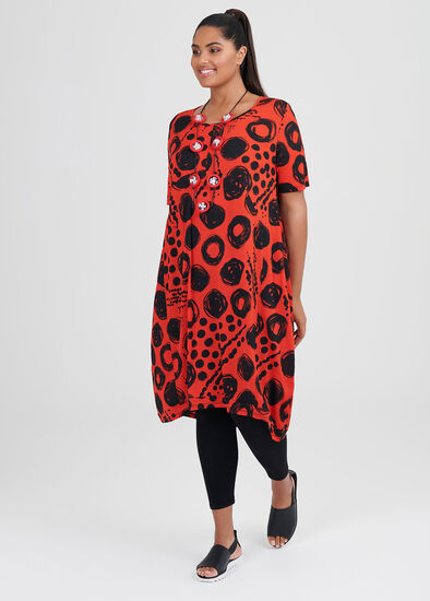 Plus Size Coolum Spot Dress