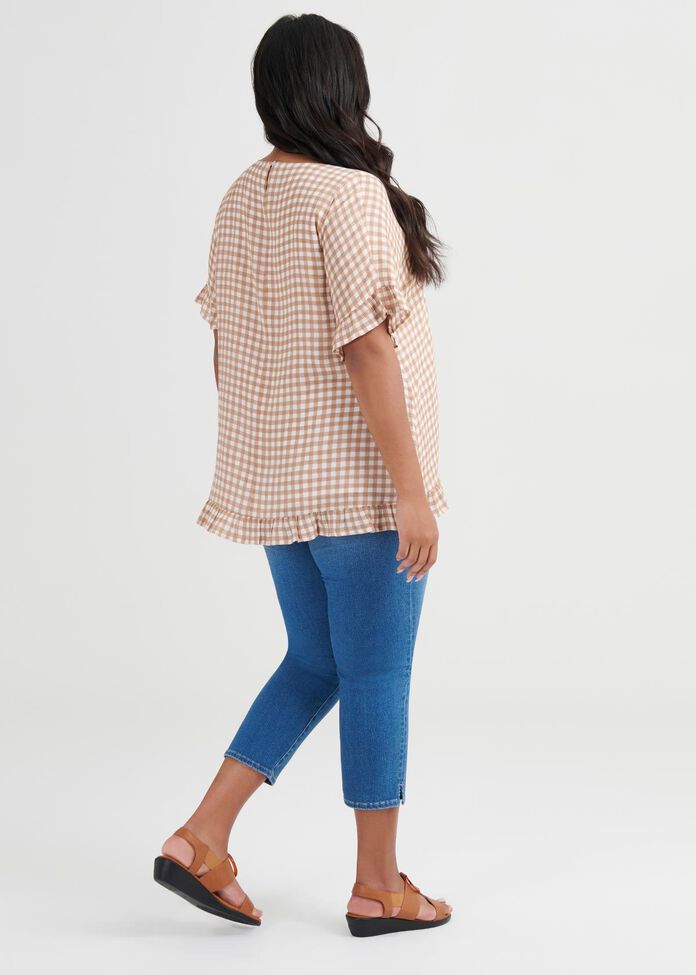 Coastal Gingham Top, , hi-res