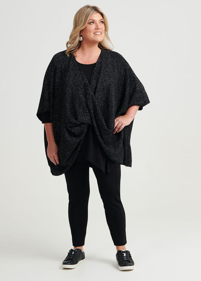 Twist Front Poncho, , hi-res