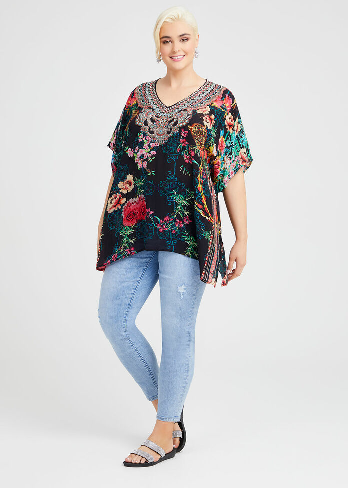 Natural Flower Power Top, , hi-res