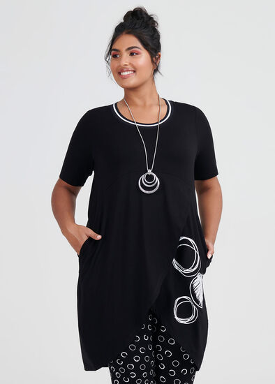 Plus Size Take Me Away Spot Tunic