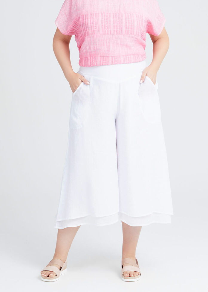 Natural Layered Crop Pant, , hi-res