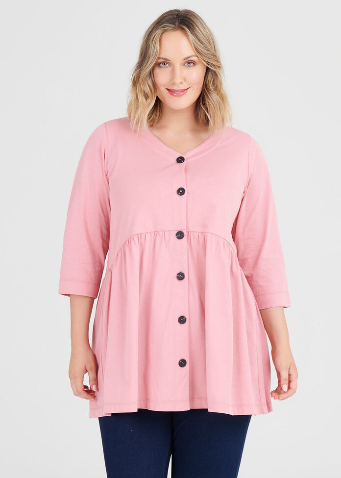 Organic Button Tunic, , hi-res