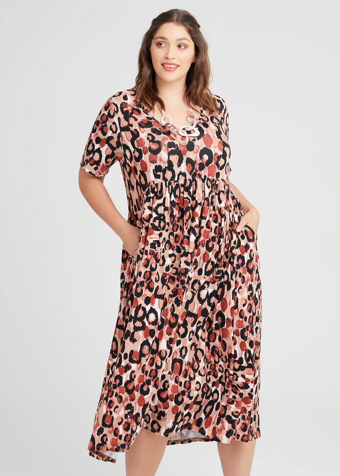 Bamboo Animal Drift Boho Dress, , hi-res