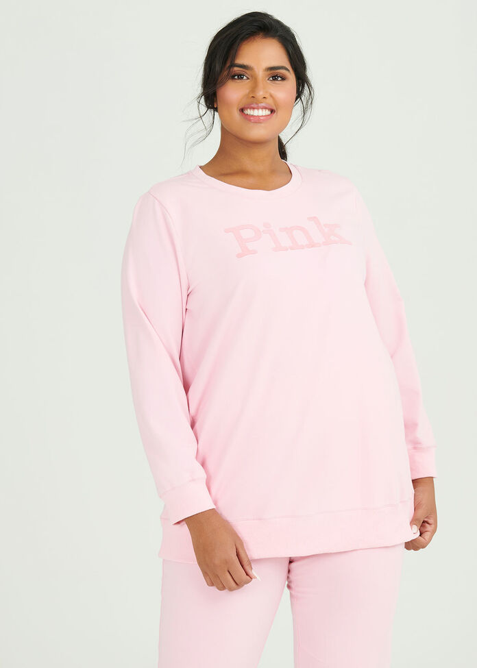 Organic Pink Sweat Top, , hi-res