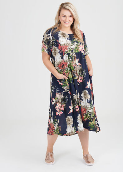 Plus Size Natural Tropicana Dress