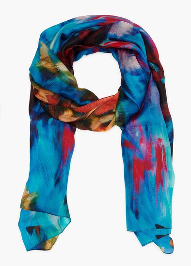 Outside Lines Silk Scarf