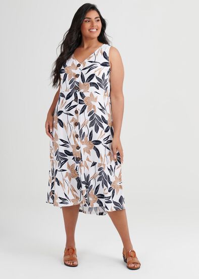 Plus Size Linen Bamboo Desert Dress