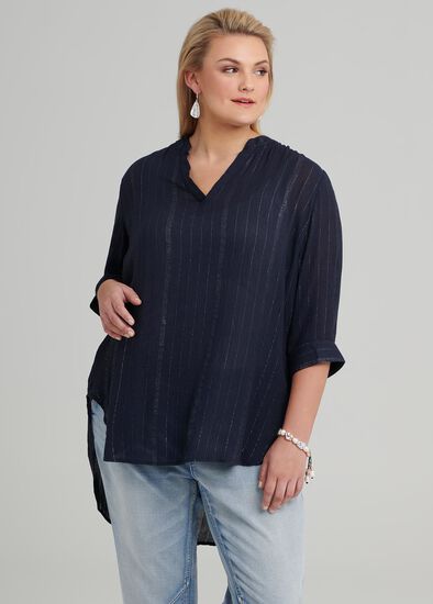 Plus Size Lurex Stripe Tunic