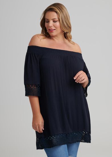 Plus Size Embroidery Tunic