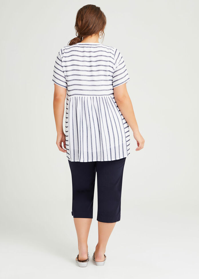 Kristine Natural Stripe Tunic, , hi-res