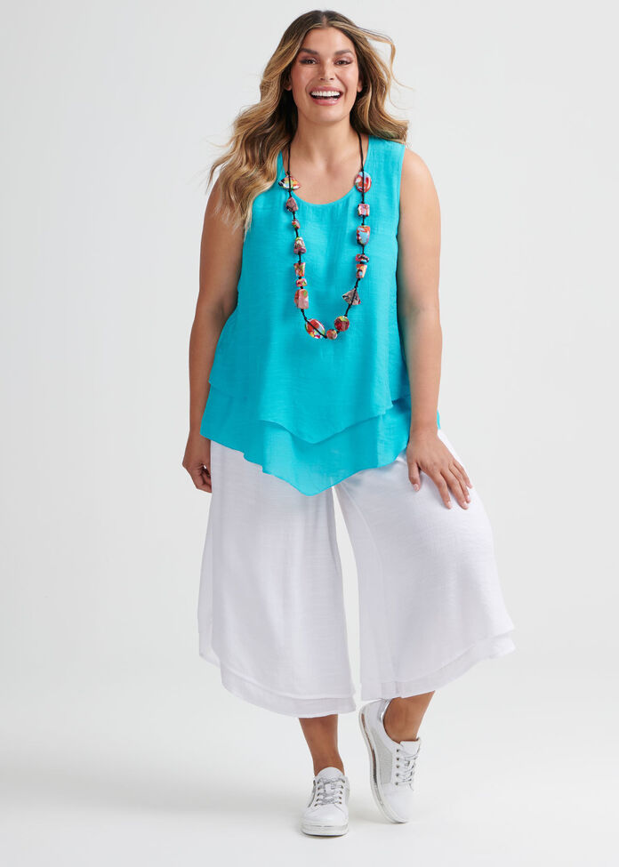 Layered Sleeveless Top, , hi-res