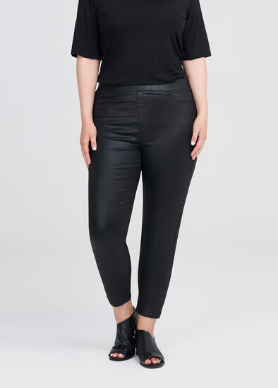 Plus Size Coated Denim Luxe 7/8 Jean