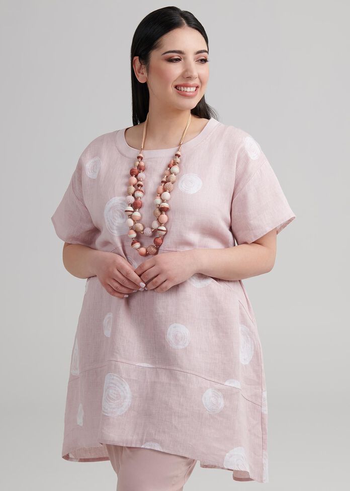 Petite Circle Linen Tunic, , hi-res