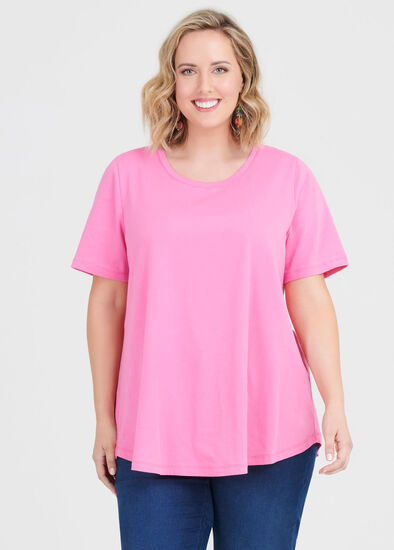 Plus Size Organic Crew Swing Basic Tee