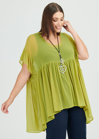 Plus Size Mesh Celeste Top