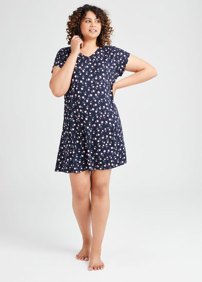 Plus Size Bamboo Peony Nightie