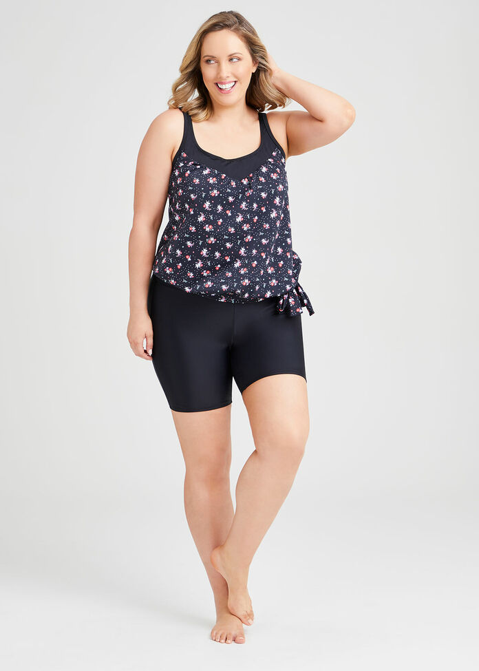 Ditsy Blouson Tankini, , hi-res