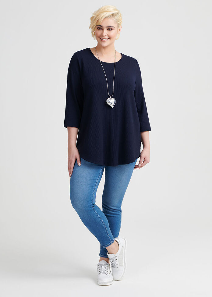 Staple Curved Hem Top, , hi-res