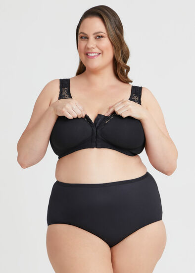 Plus Size Organic Cotton Front Opening Bra