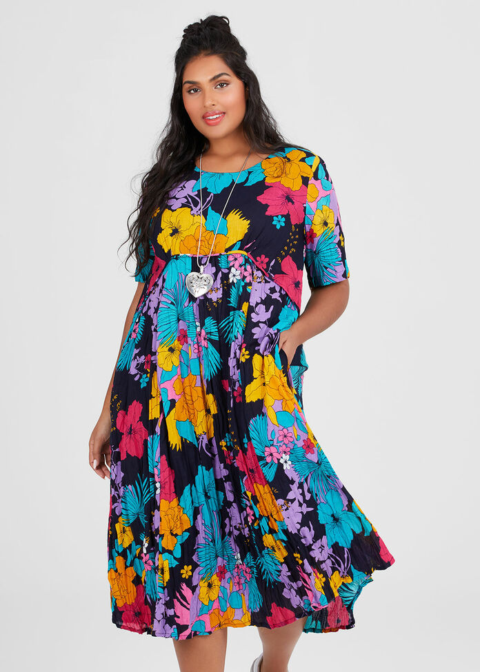 Cotton Florissimo Dress, , hi-res